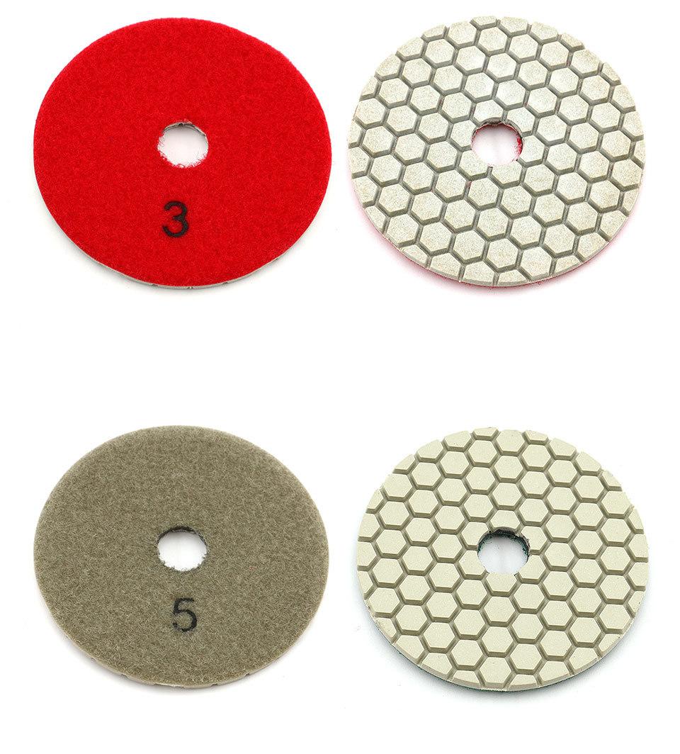 4inch 5 Step Dry Polishing Pads for Stone Granite Concrete Grinding