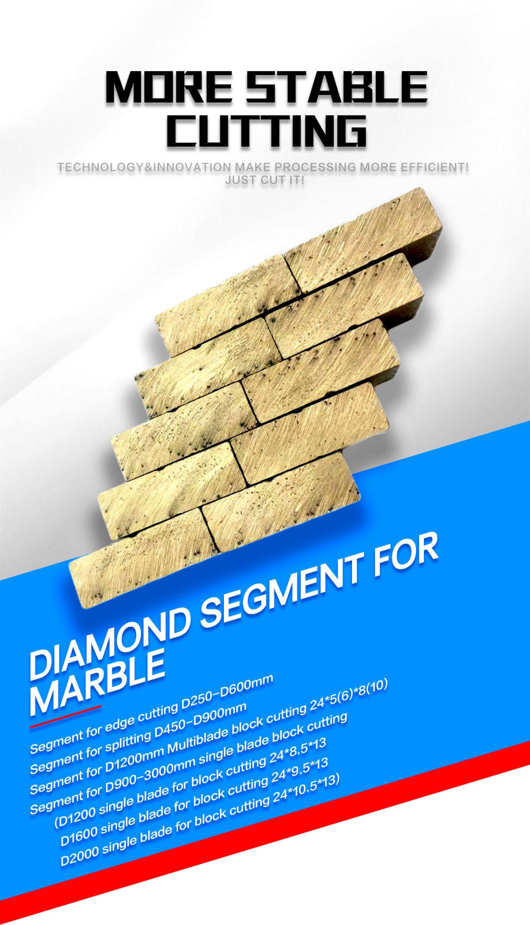 Stable Cutting Flat Type Diamond Segment for Marble Cutting No Chipping