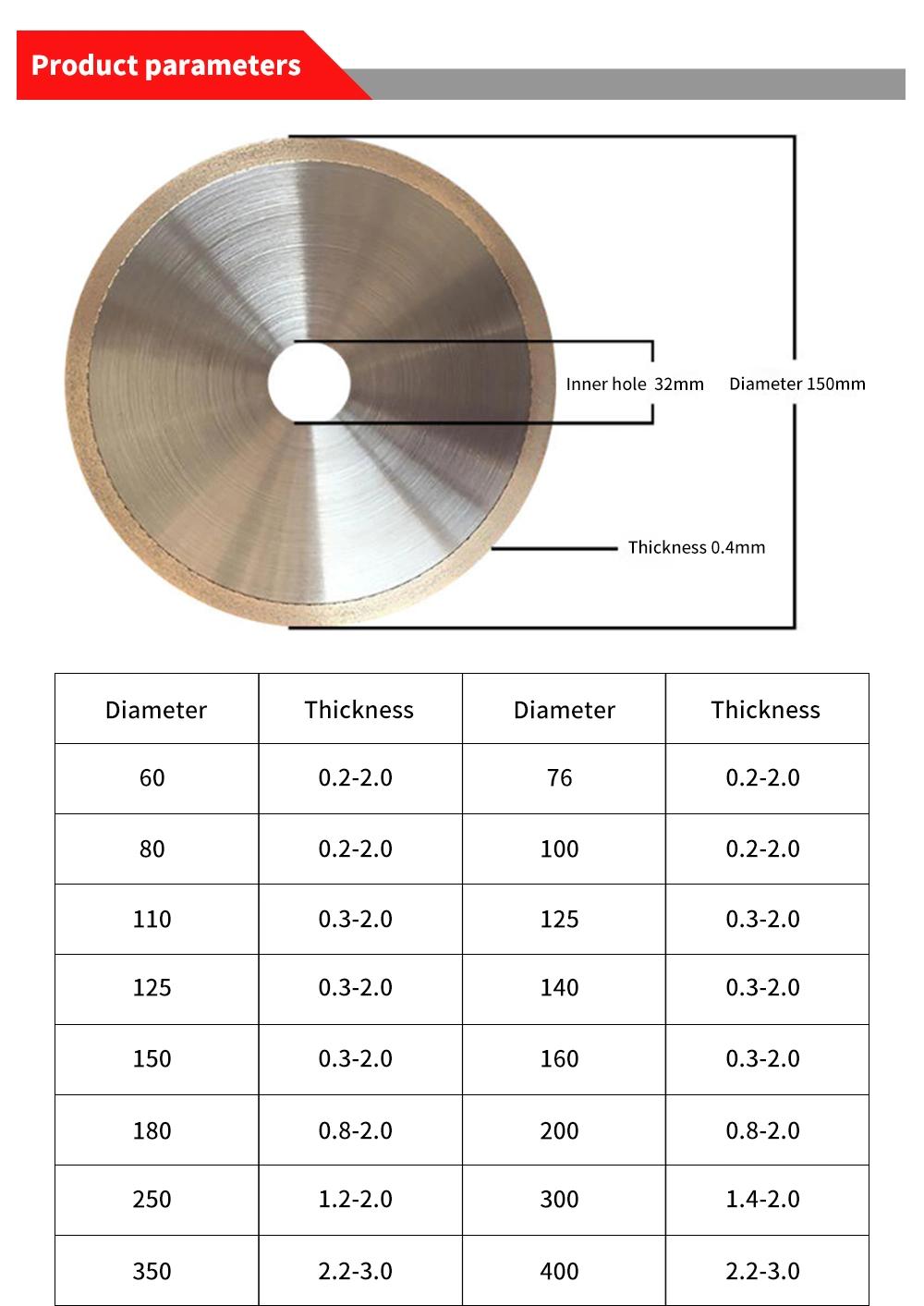 350*25.4mm Segmented Diamond Saw Blade for Cutting Concrete