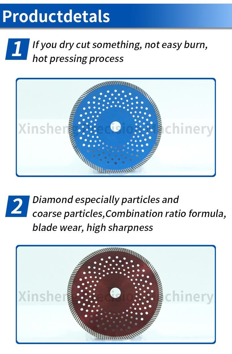 Factory Price 230mm*2.0mm*10mm*22.23mm Hot Press Network Segment Diamond Turbo Blade for Porcelain and Other Hard Materials Diamond Saw Blades