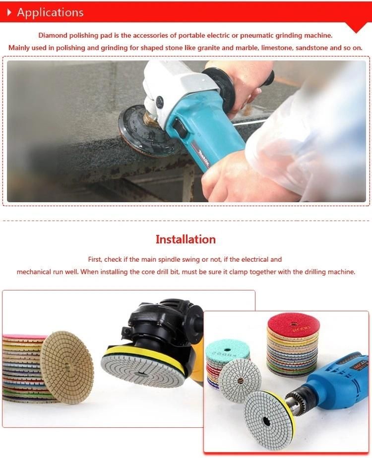 Wet Diamond Polishing Pad for Granite and Marble Wet Polishing