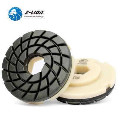 Snail Lock Resin Bond Diamond Abrasive Tool Polishing Pad for Stone Edge Grinding