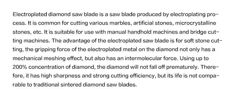 Dependable Performance Petrol Saw Diamond Blade for Artificial Stone