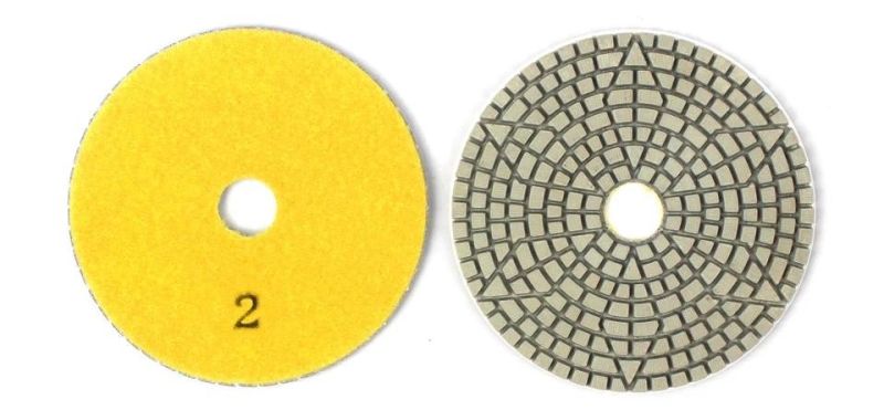 4" Diamond Abrasive Toolings 3 Step Polishing Pad for Stone Marble Grinding