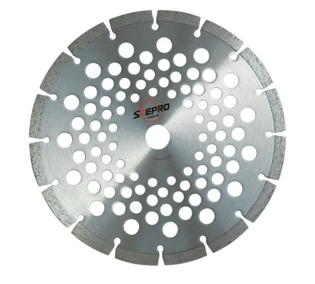 Diamond Segment Cutting Blade, with Sound Attenuation Hole 14"