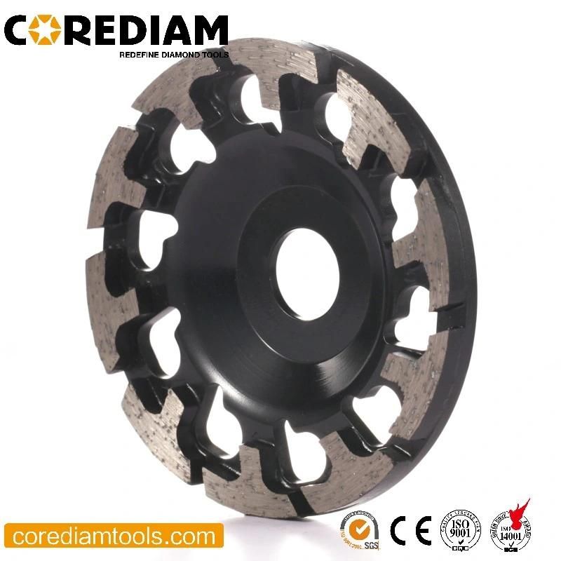 105mm-180mm Diamond Grinding Cup Wheel with T Segments for Concrete and Masonry Materials/Diamond Grinding Cup Wheel/Tooling