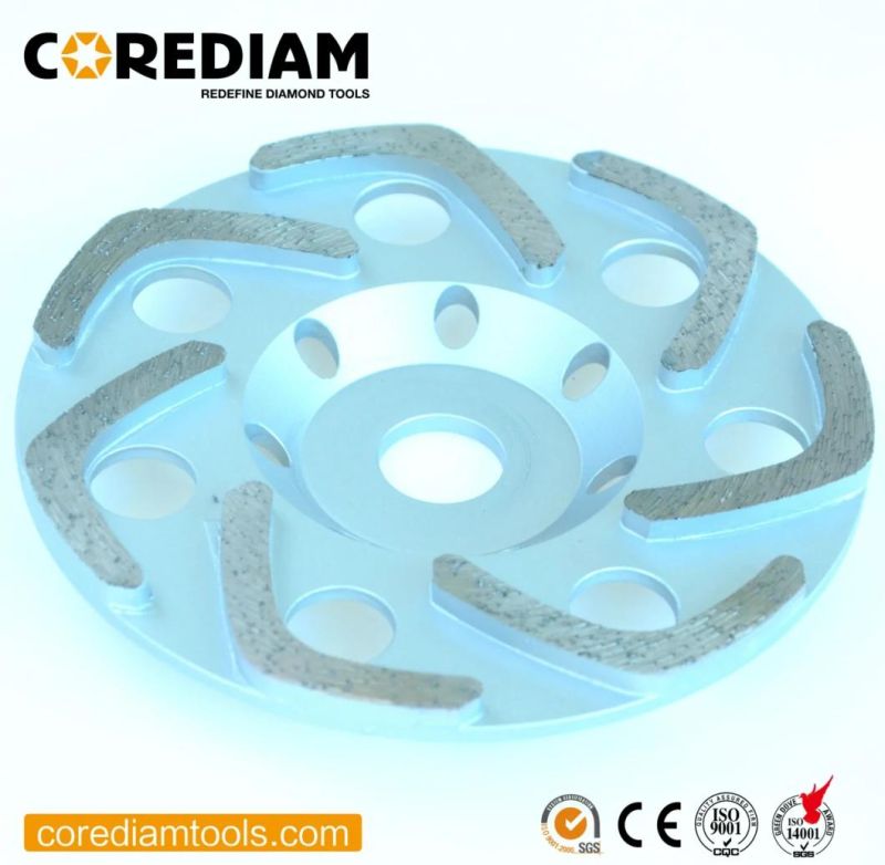 105mm-180mm Brazed Diamond Cup Wheel with F Segment for Concrete and Masonry Materials/Diamond Grinding Cup Wheel/Tooling