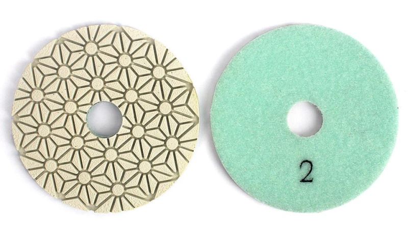 White 3 Step Pad Stone Granite Marble Abrasive Disc Pad Diamond Tools