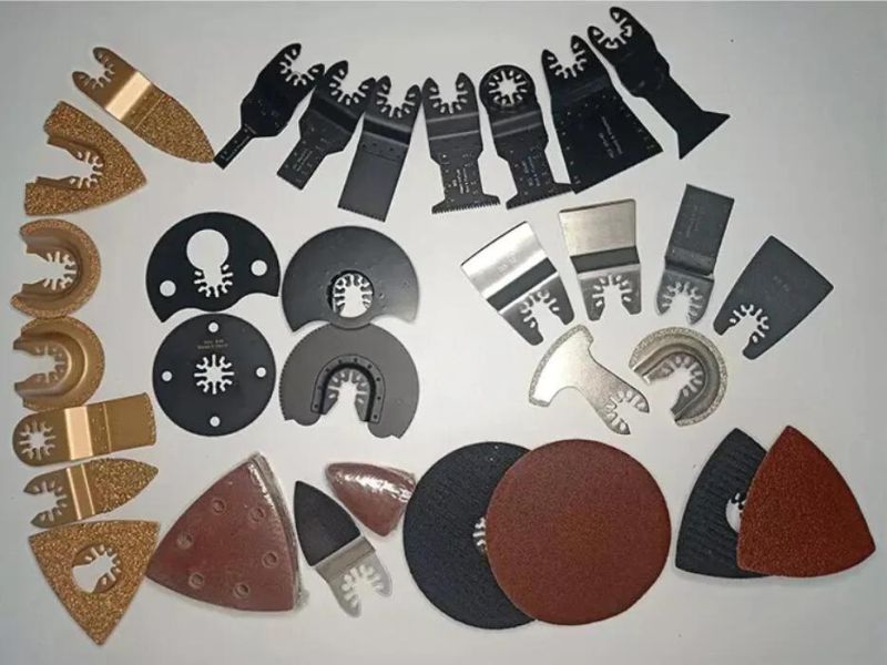 5PCS 88mm Semi-Circular Oscillating Multi Tool High Carbon Steel Saw Blade Accessories Set