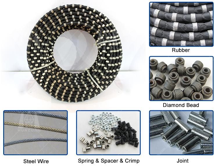 Rubber Diamond Granite Wire Saw for Stone Quarry