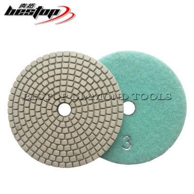 4&quot; 3 Step White Polishing Pads for Granite