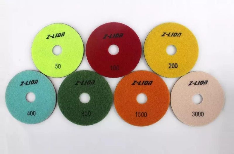 3"/4"/5" Diamond Resin Bond Wet Polishing Pad Stone Grinding Wheel for Marble Granite