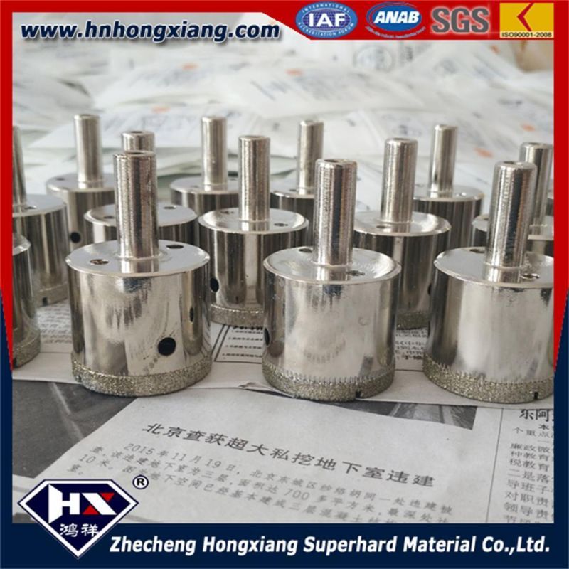 Diamond Electroplated Core Drill Bits for Glass