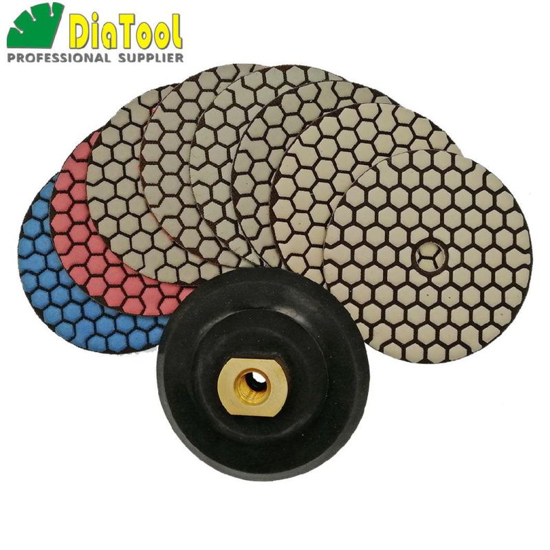 3"/80mm Diamond Resin Bond Dry Polishing Pads for Granite & Marble