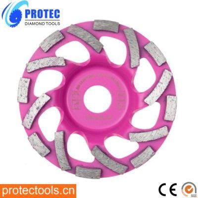 Metal Bond Diamond Cup Grinding Wheels Single Row/Double Row/Turbo/Swirly for Machine with M16/ M14 /5/8&quot;-11 7/8&quot; Connector