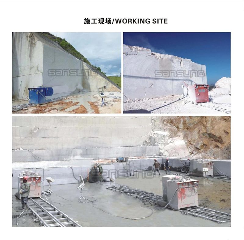 Marble and Granite Quarry Stone Block Extraction Rubberized Diamond Wire