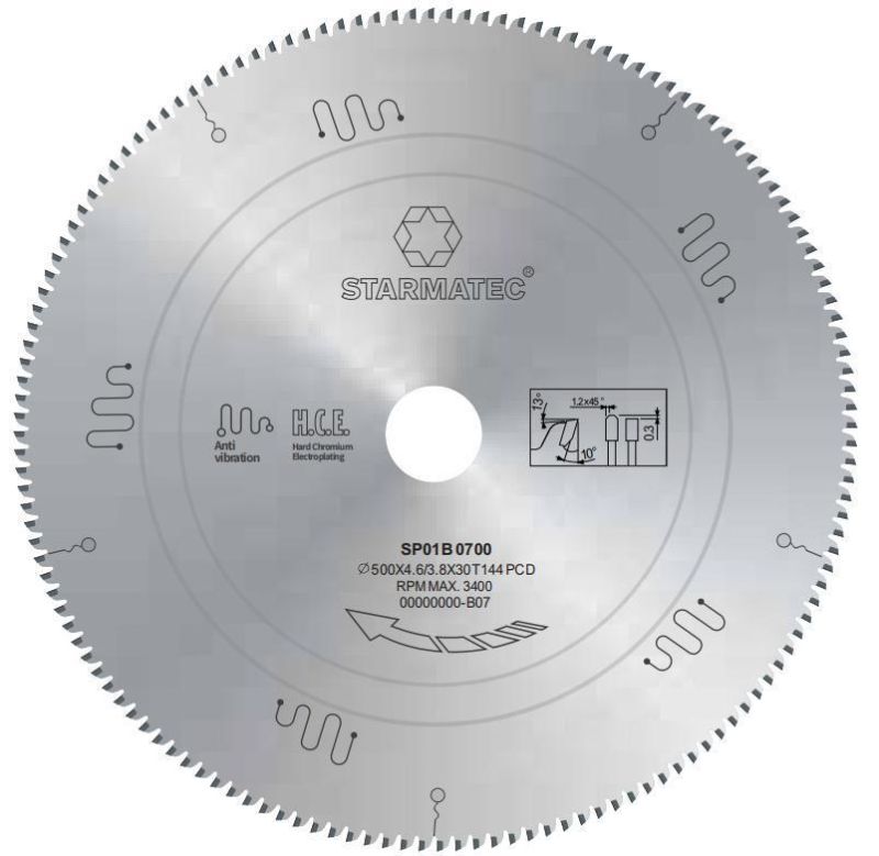 PCD Circular Saw Blade Diamond Tools for Aluminium Compound Profile Cutting Thermal Break Aluminium Profile, Aluwood and Aluplastic Window Door Profiles