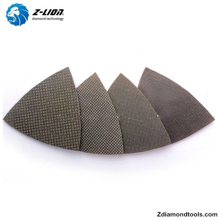 Vacuum Brazed Triangular Polishing Pad for Oscillating Tool Concrete Floor Corner Grinding