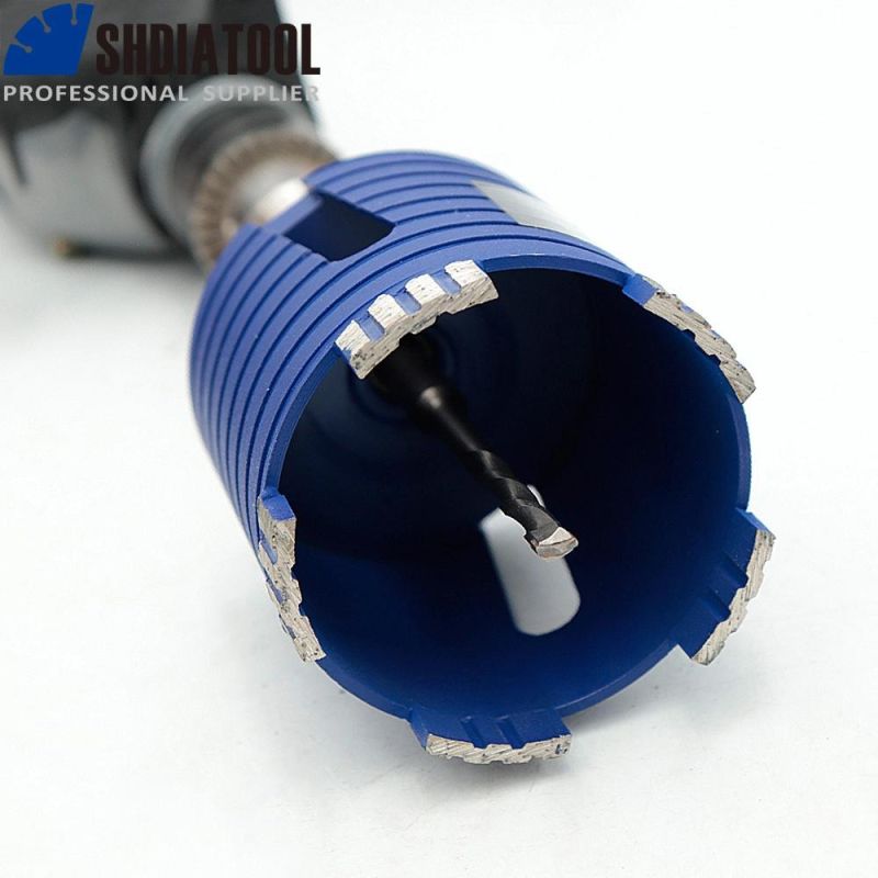 Laser Welded Diamond Core Drill Bit Including Center Drill and Hex Adapter