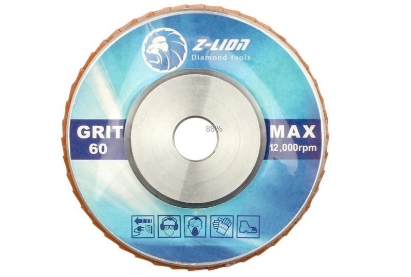 Aluminum Abrasive Grinding Flap Discs for Stone, Ceramic, Concrete, Glass