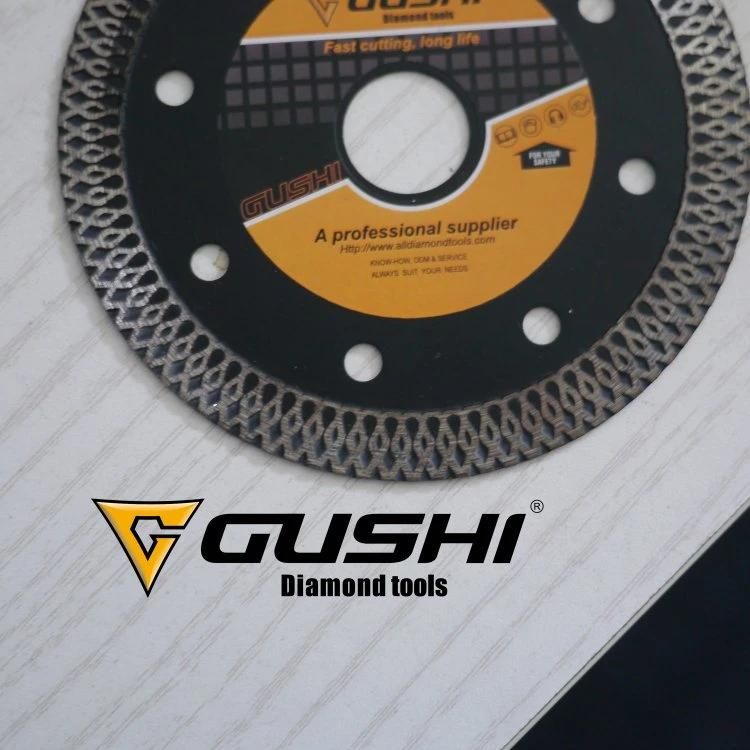 Mesh Turbo Diamond Blade for Cutting Porcelain, Hard Ceramics, Quartz