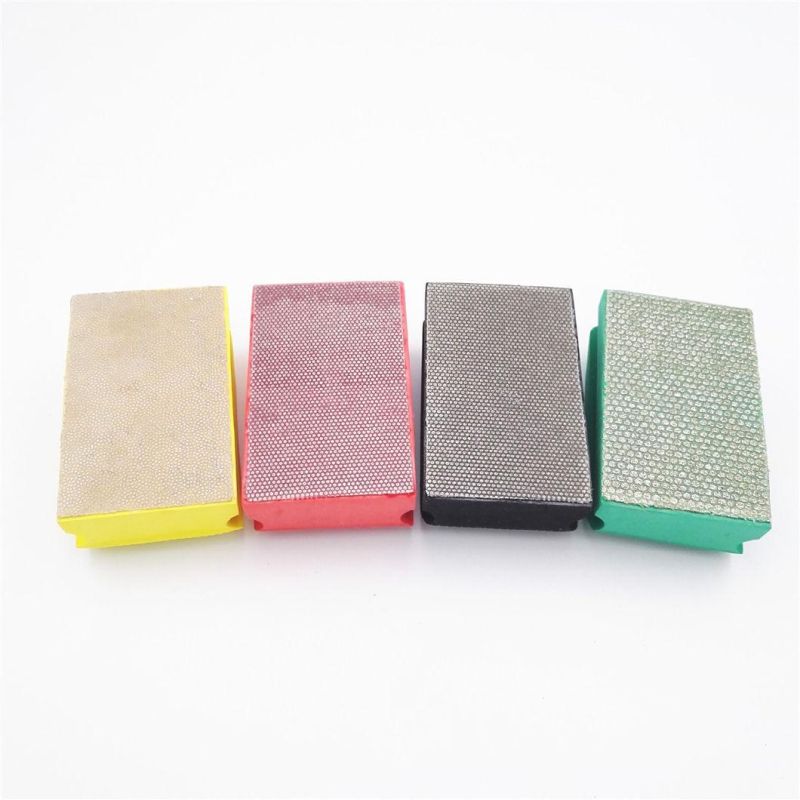 Electroplated Diamond Hand Pad, Foam Backed Hand Polishing Pads