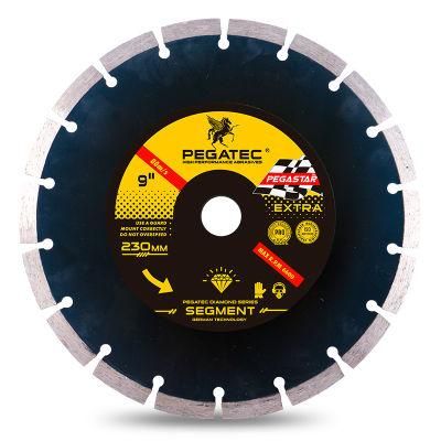 Pegatec 230mm Diamond Tool Cutting Wheel Segmented Saw Blade