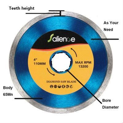 High Quality Continuous Diamond Cutting Blade 110mm