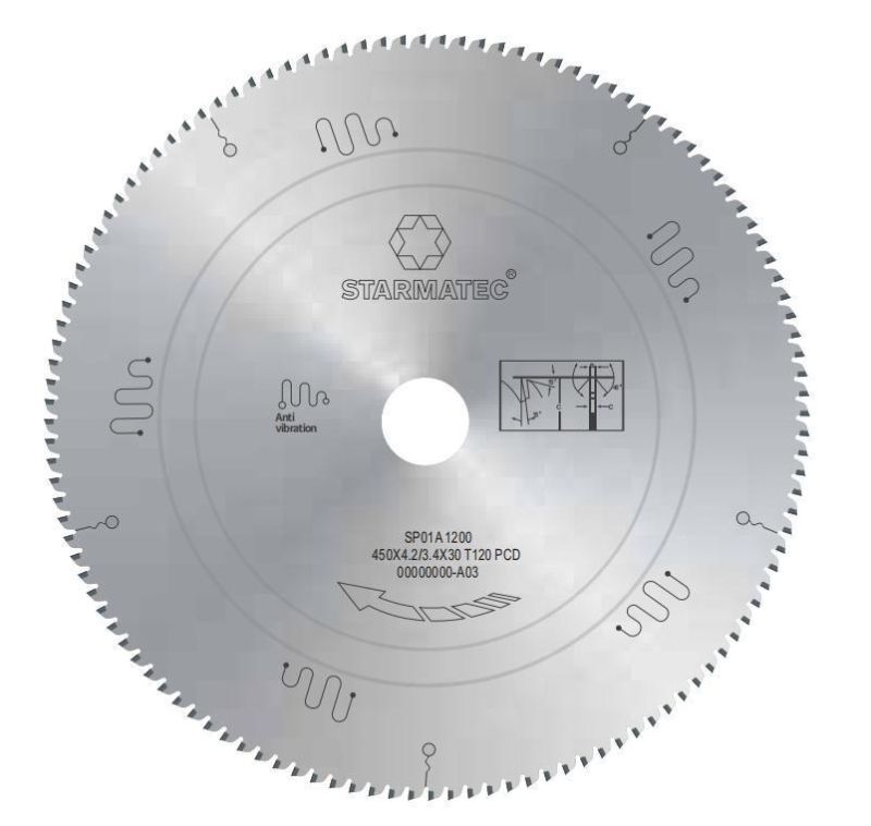 Sp01A1300 PCD Cutting Tool Circular Saw Blade for Aluminum/ PVC/ Plastic/ No-Ferrous Metals Processing Diamond Tips 20 Inch