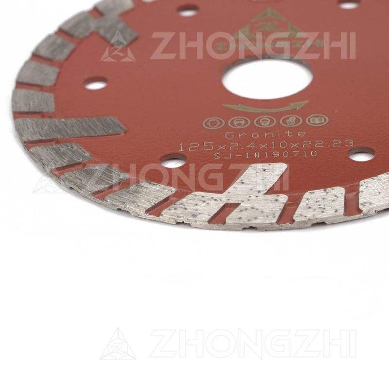 Diamond Sintered Turbo Rim Blade with Protecting Teeth for Granite