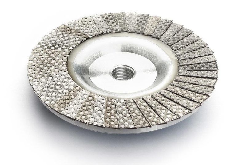 Zlion High Quality Aluminium Stone Diamond Abrasive Flap Disc with Thread