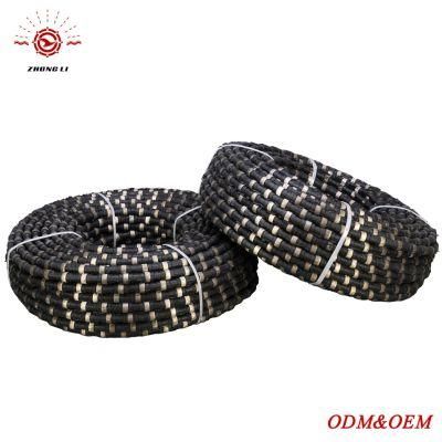 High Quality Granite Quarrying Diamond Wire Saw with Rubber Spring