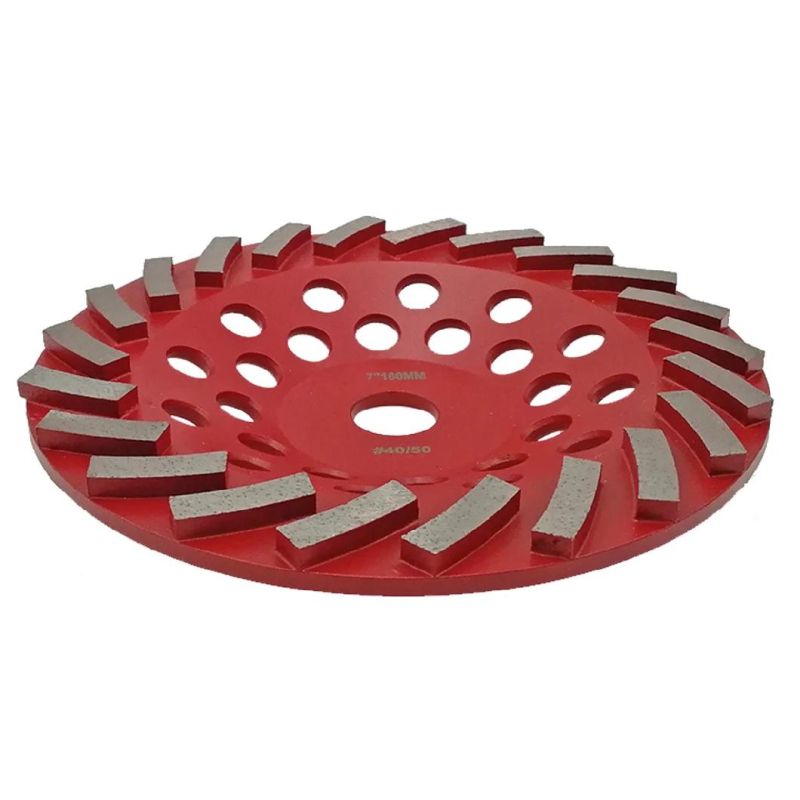 Shdiatool 4.5inch (115mm) Welded Diamond Segmented Turbo Grinding Cup Wheel