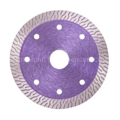 Qifeng Power Tool Leaf Pattern 105mm Turbo Diamond Saw Blade Cutting Tool for Tiles Ceramics and Porcelain