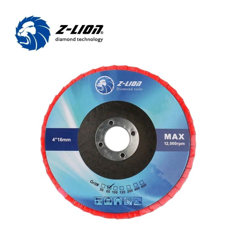 Z-Lion 4inch Diamond Flexible Flap Disc for Glass Ceramic Tile