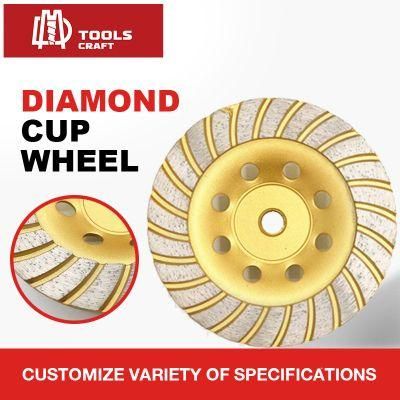 100mm Turbo Diamond Grinding Disc/Cup Wheel for Concrete