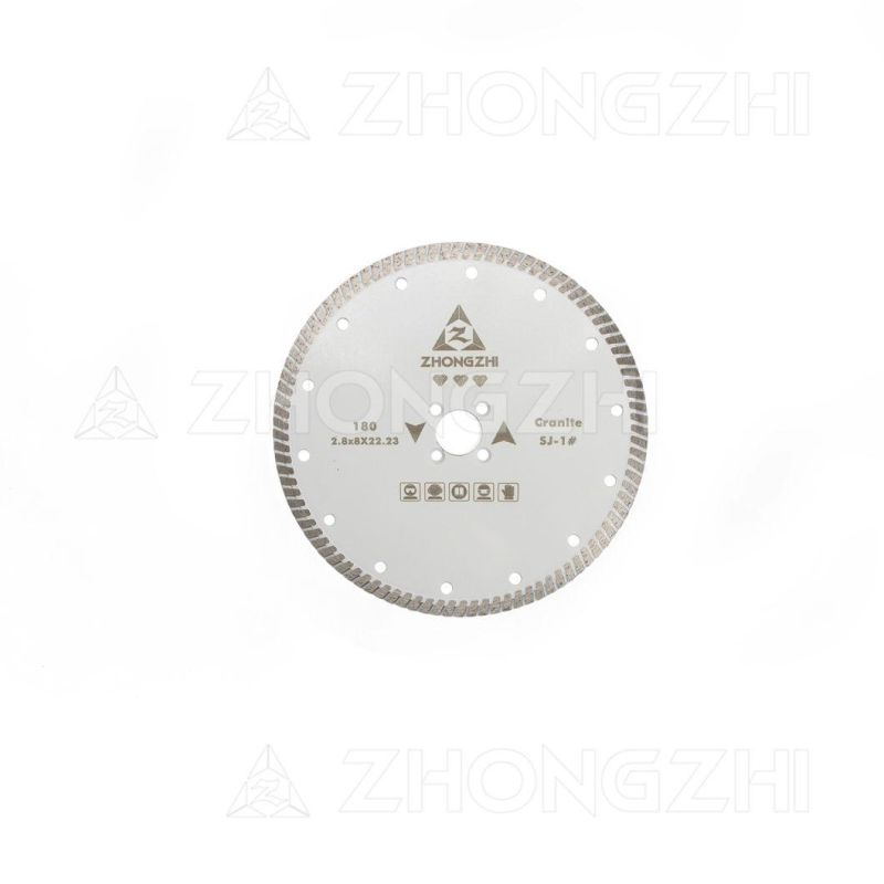 D180 Sintered Narrow Continuous Turbo Rim Diamond Blade for Stone Cutting