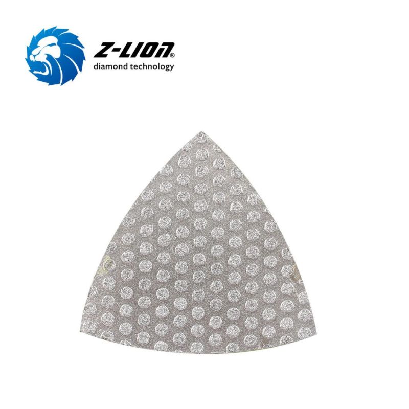 3" Vacuum Brazed Triangular Diamond Polishing Pads for Stone Concrete Grinding