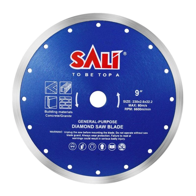 Sali 9inch 230*2.6*22.2mm High Quality Rim Diamond Saw Blade