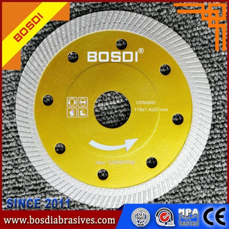 Ceramic/Stone Cutting Wheel, Diamond Saw Blade, Flat Disc/Wheel/Disk, 106X1.4X8X20mm