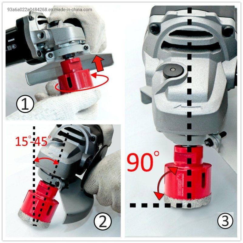 5/8-11 (American Thread) Vacuum Brazed Diamond Drilling Core Bits Drills Hole Saw Hole Cutter Diamond Drill Bit for Porcelain Marble Granite