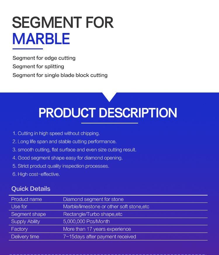 High Effective Diamond Segments for Granite Cutting