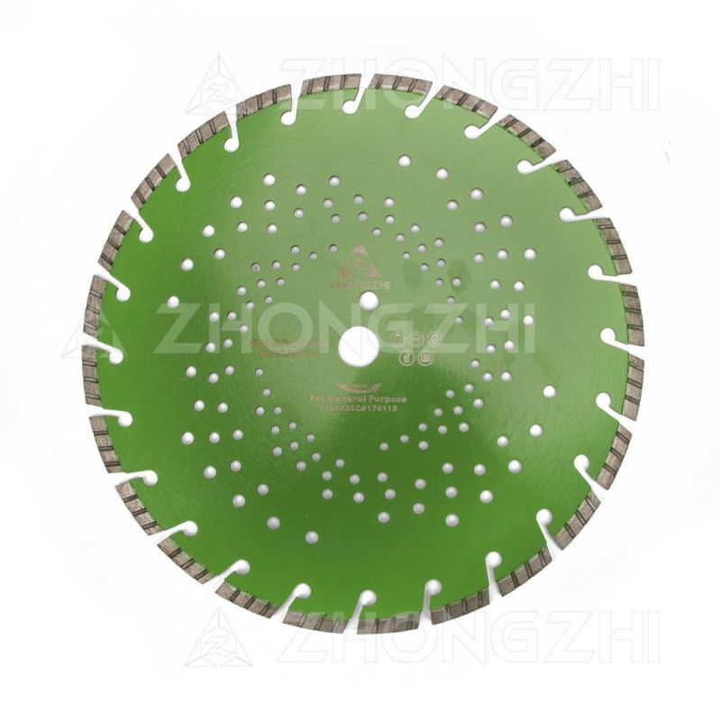 9′′ Laser Diamond Saw Blade with Turbo Bevel Segments for Concrete Cutting