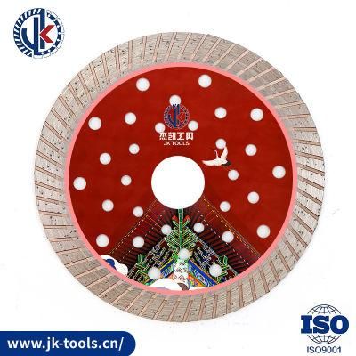 High Quality/Hot Pressed Sintered Turbo Diamond Saw Blade with Rain Holes for Cutting Stone 4.5&quot; Cutting Disc