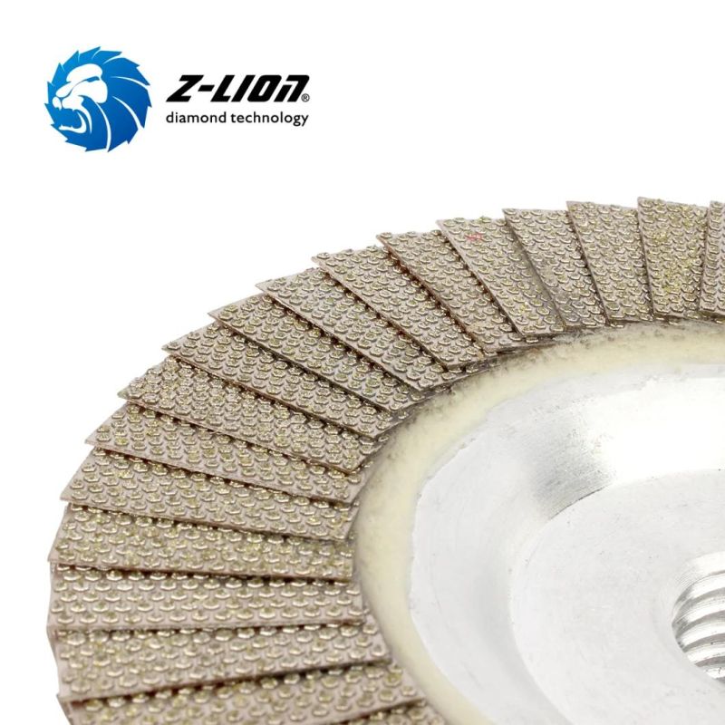 Z Lion Electroplated Diamond Grinding Flap Disc for Reinforced Concrete Polishing