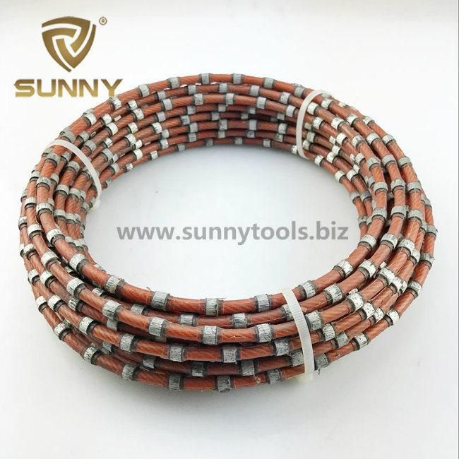 Rubber Coating Diamond Wire Saw for Stone Cutting