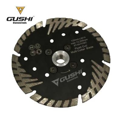 Slant Protection Teeth Flush Cut Diamond Turbo Blade