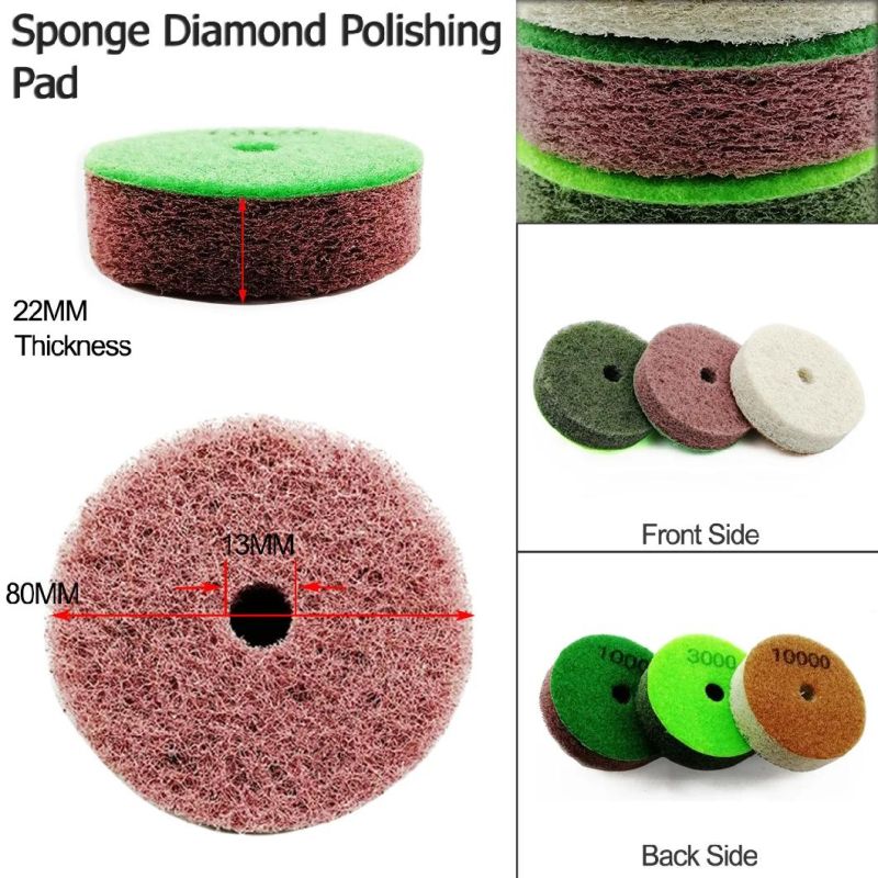 4"-100mm Thickened Sponge Diamond Polishing Pads Foam Polishing Pads