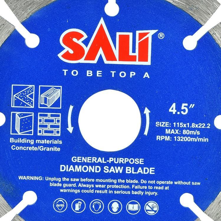 Sali 5inch 125*1.8*22.2mm High Quality Segemnt Diamond Saw Blade