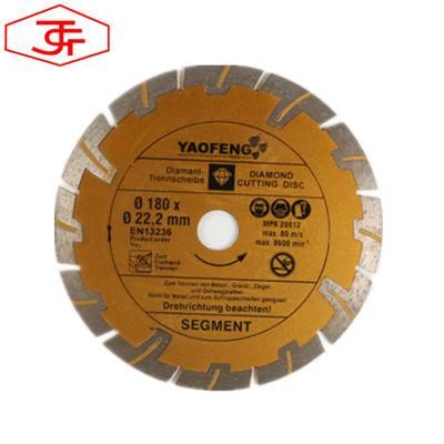 180mm Diamond Saw Blade with Protection Teeth for Concrete